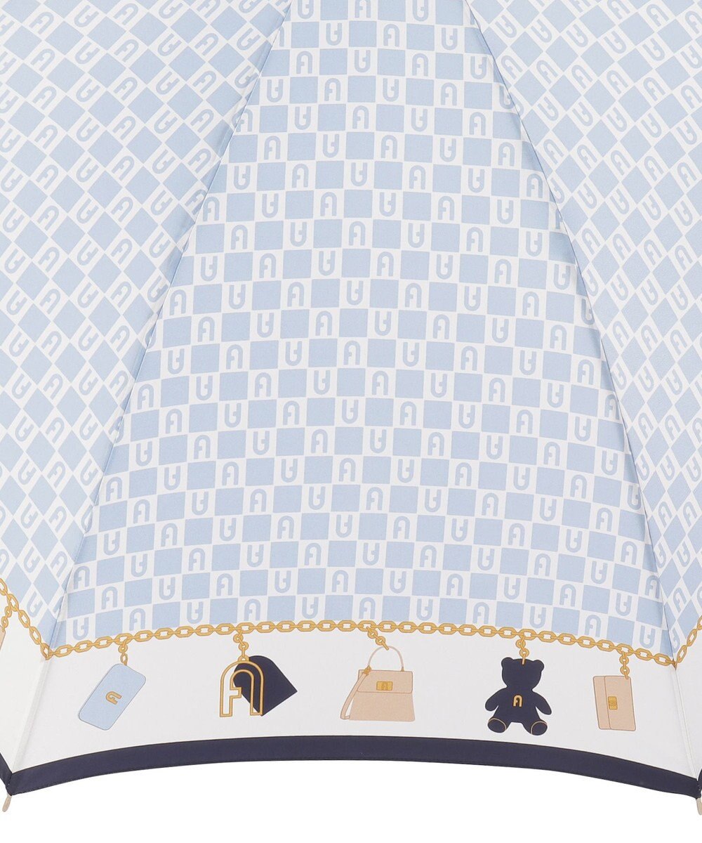 MOONBAT FURLA 長傘 チャーム＆ロゴプリント UV 耐風 日本製 