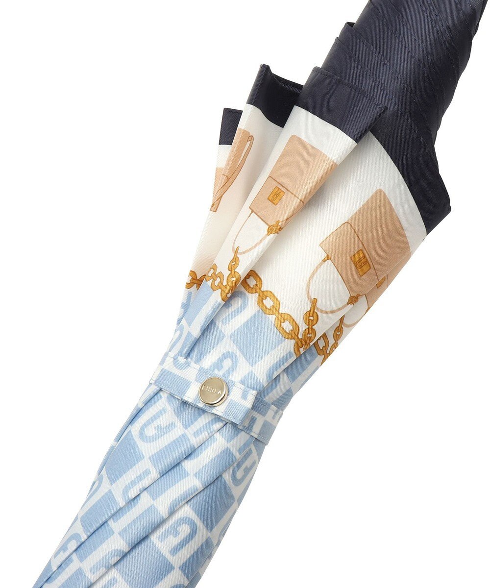 MOONBAT FURLA 長傘 チャーム＆ロゴプリント UV 耐風 日本製 