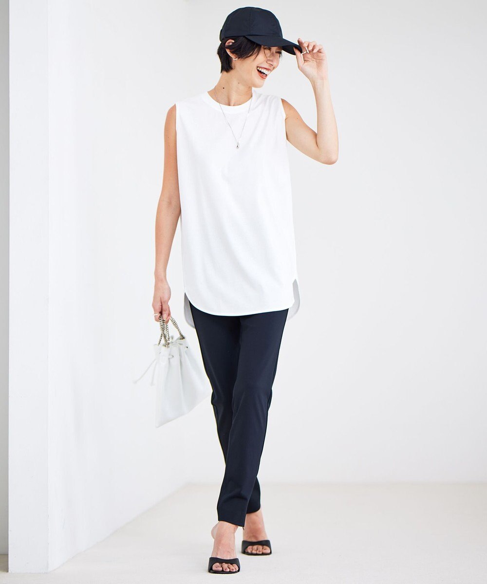 ICB 【接触冷感・洗える】コンパクトスムース ノースリーブTシャツ 