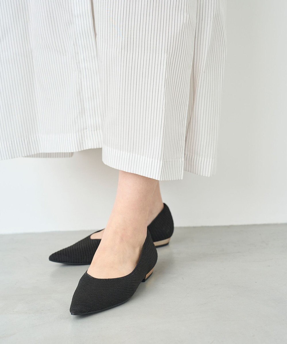 steppi 【洗える/撥水】メタルヒール フラット パンプス 