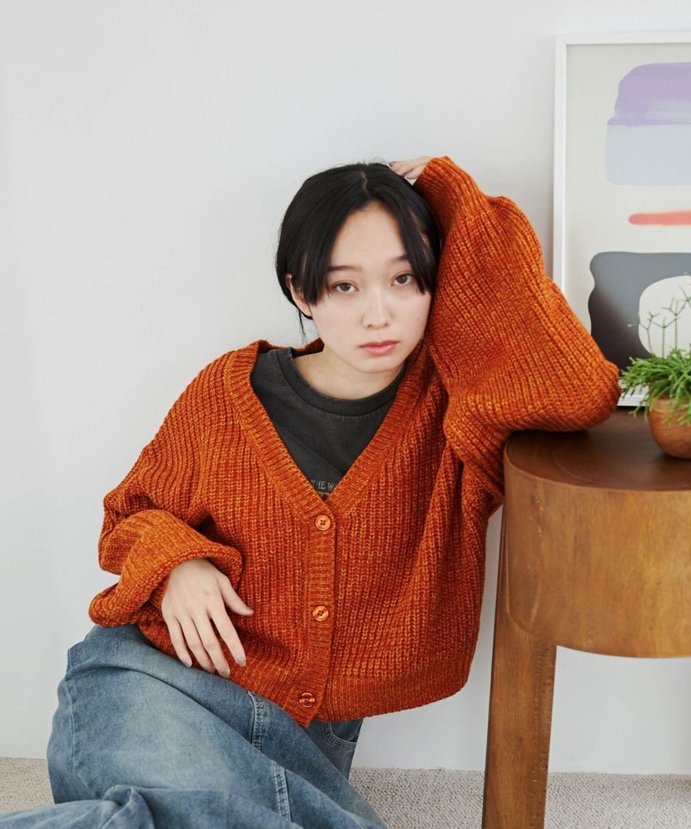 WEGO Vネックカラーカーディガン 