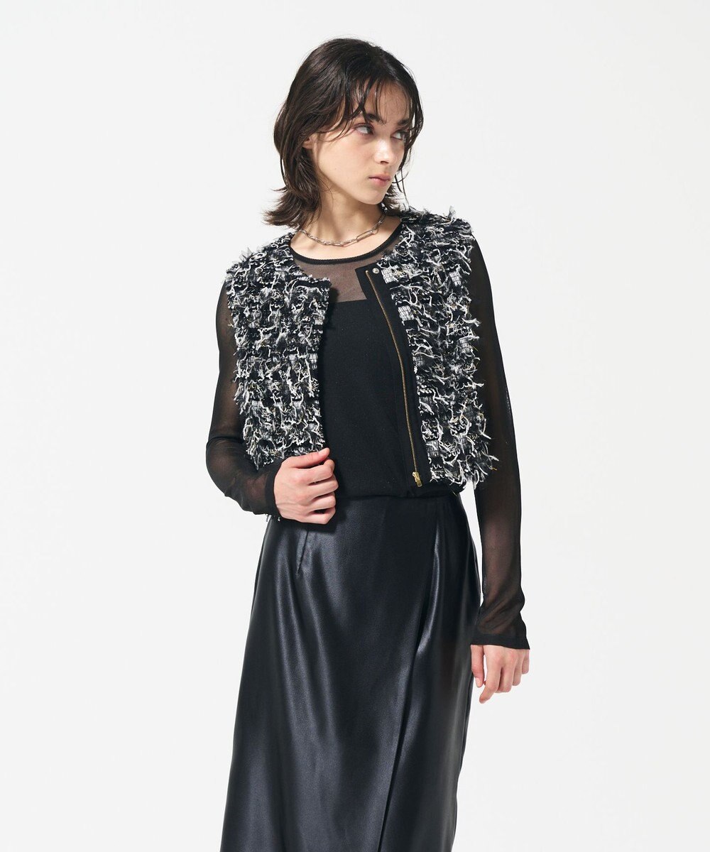 GRACE CONTINENTAL コンパクトフリンジベスト 