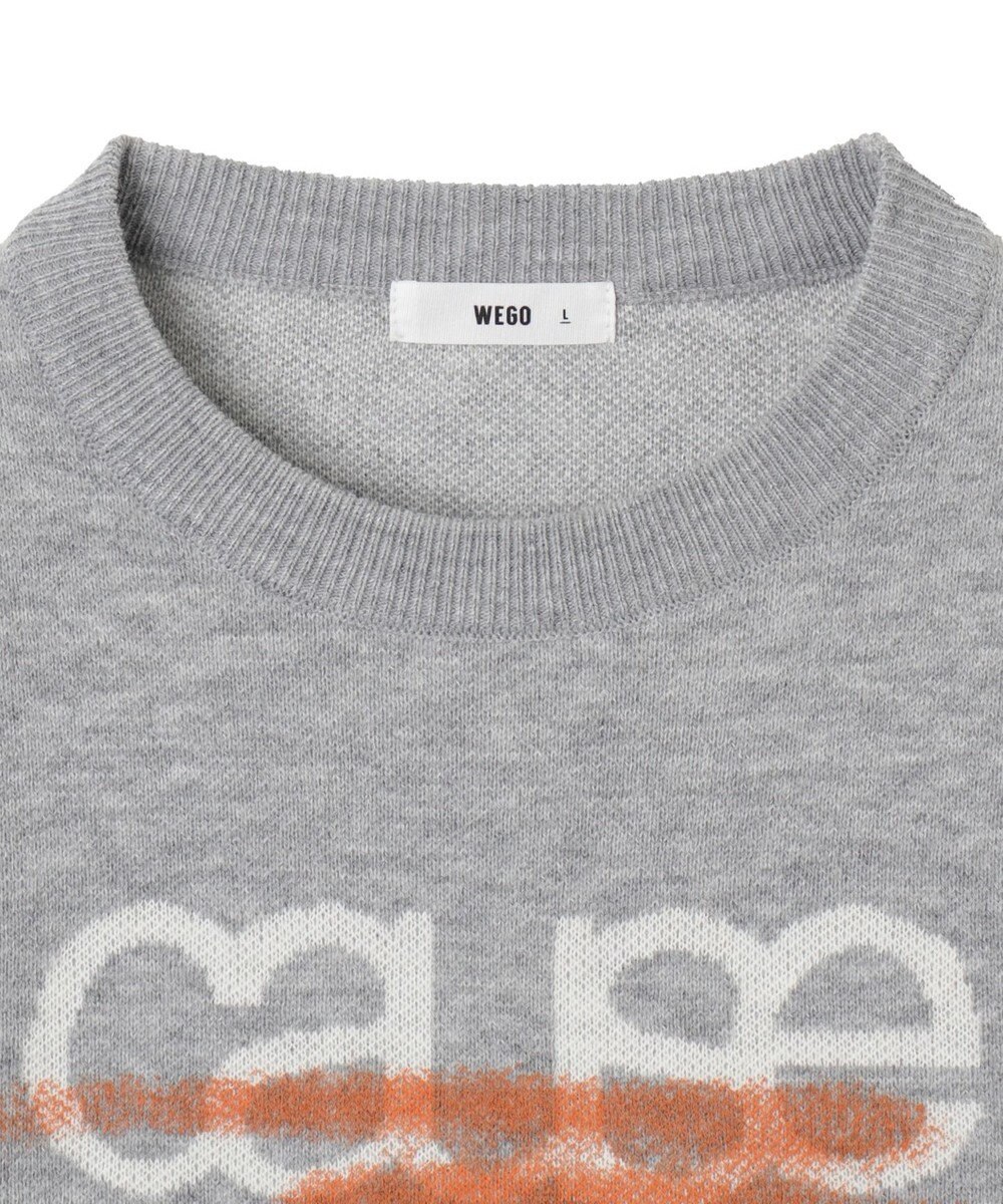 WEGO スプレーグラフィックニットプルオーバー 