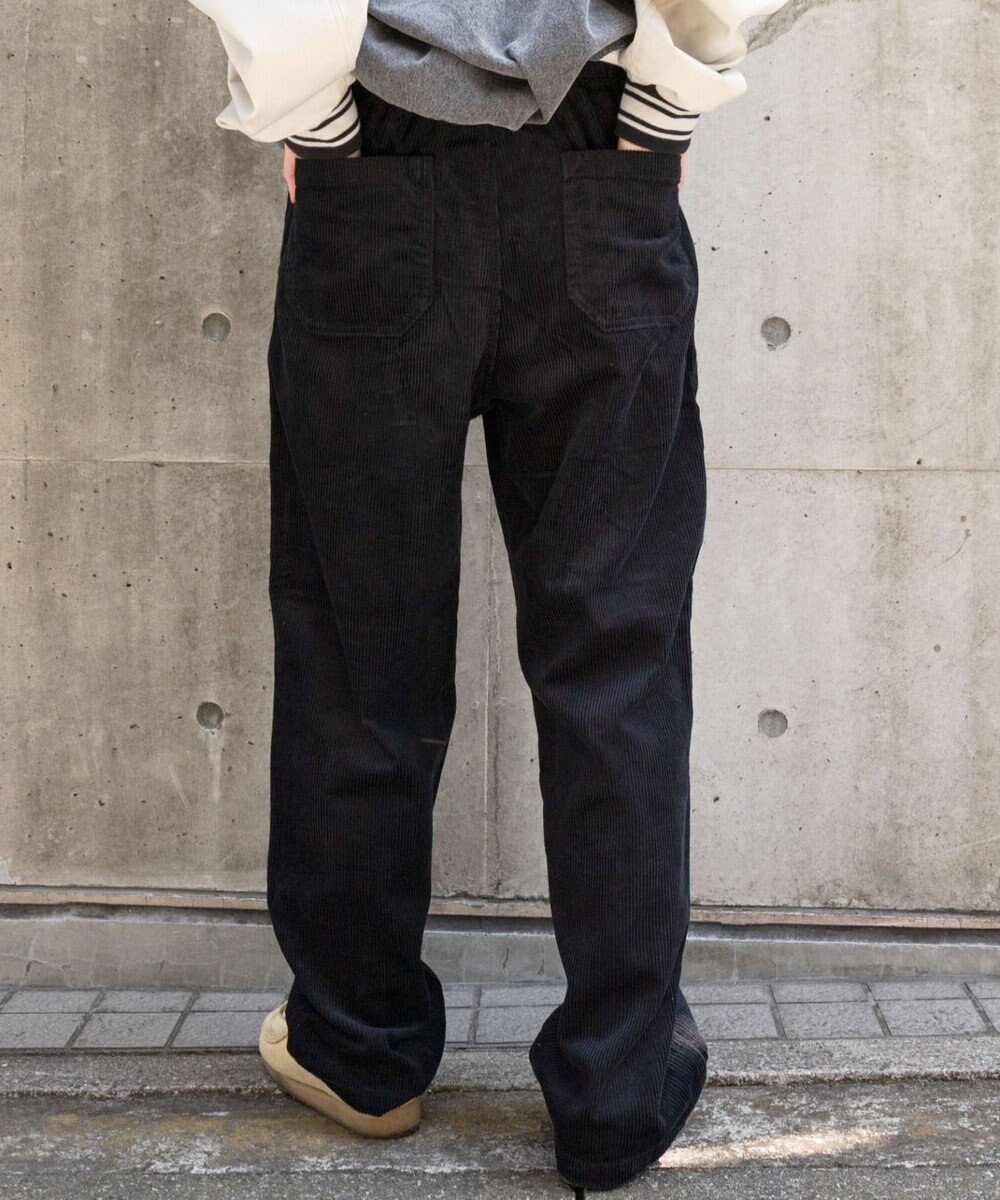 WEGO 【ユニセックス着用ITEM/ウエストゴム/SMLサイズ展開】コーデュロイイージーストレートパンツ 