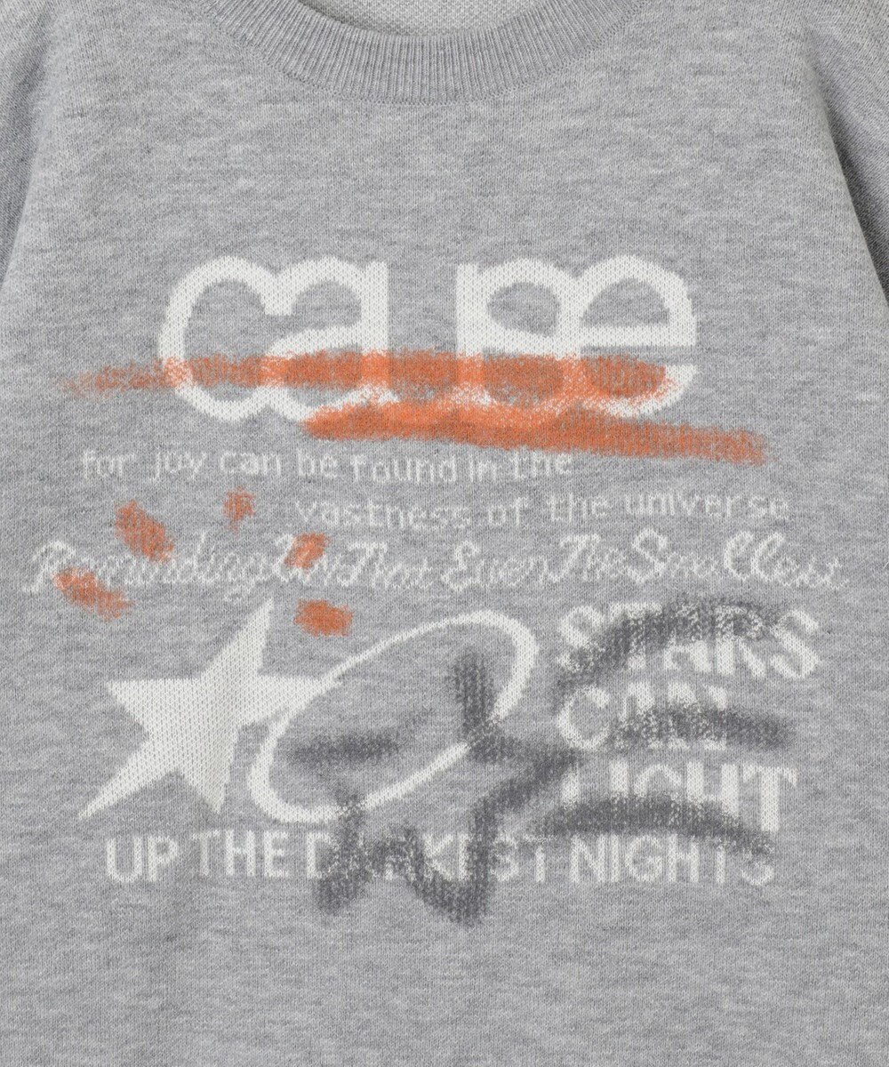 WEGO スプレーグラフィックニットプルオーバー 