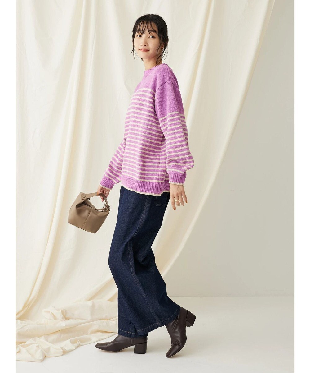 CRAFT STANDARD BOUTIQUE 洗えるモールニットボーダープルオーバー 