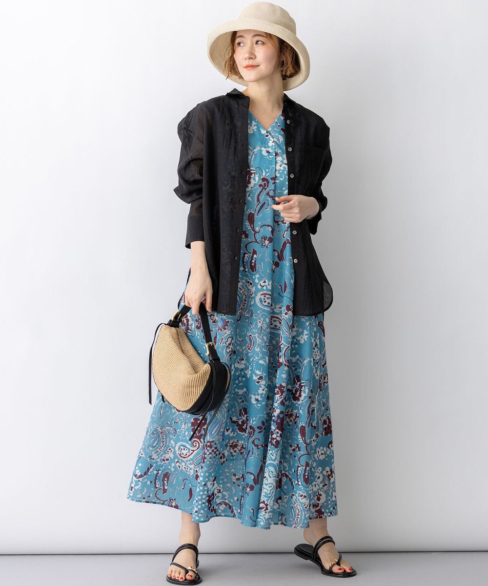 23区 VIOLAd'ORO ラフィアシート レザーコンビ ワンハンドルバッグ 