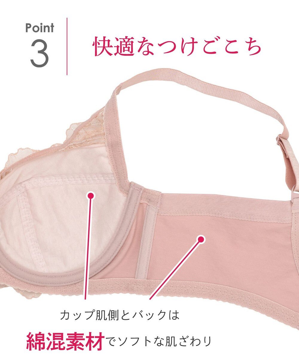 Wing フルカップブラ　背中の段差すっきり　カップ肌側は綿混素材　バストをしっかり包み込む　ウイング／ワコール　KB2114 