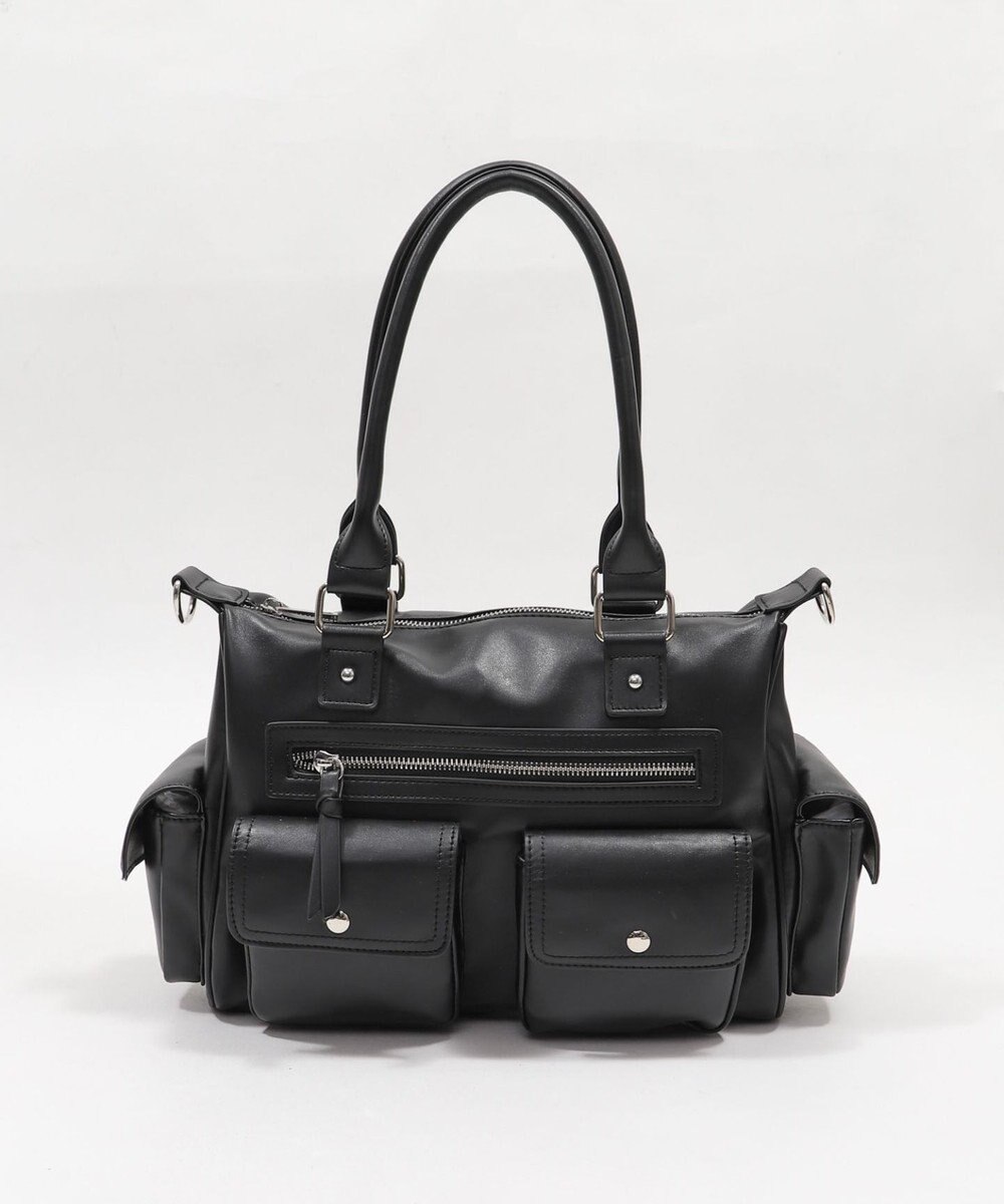 WEGO ポケットデザインボストンショルダー 