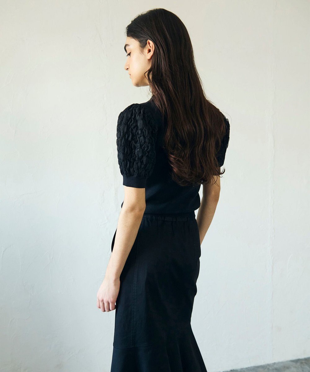 GRACE CONTINENTAL シアーハーフニットトップ 