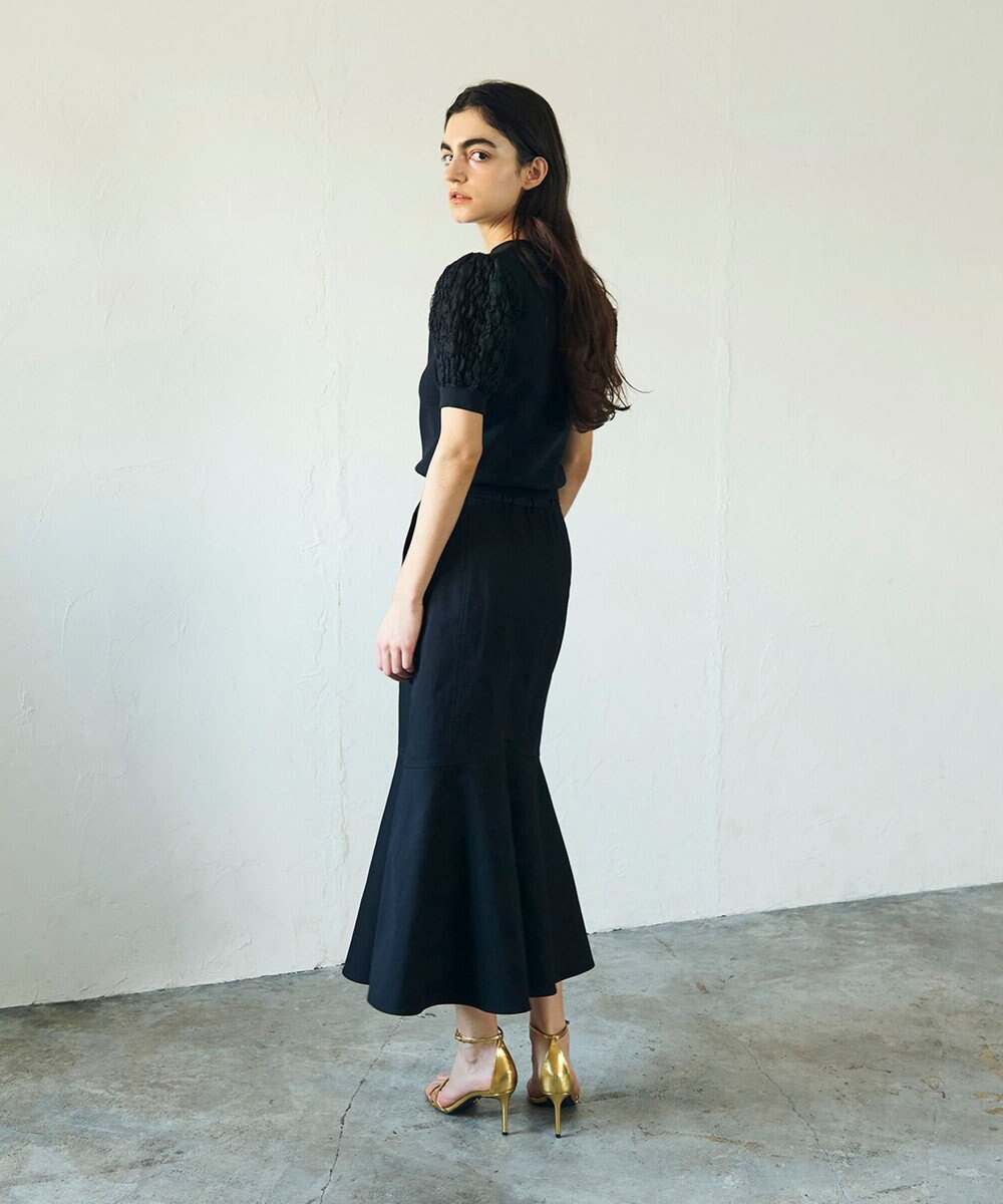 GRACE CONTINENTAL シアーハーフニットトップ 