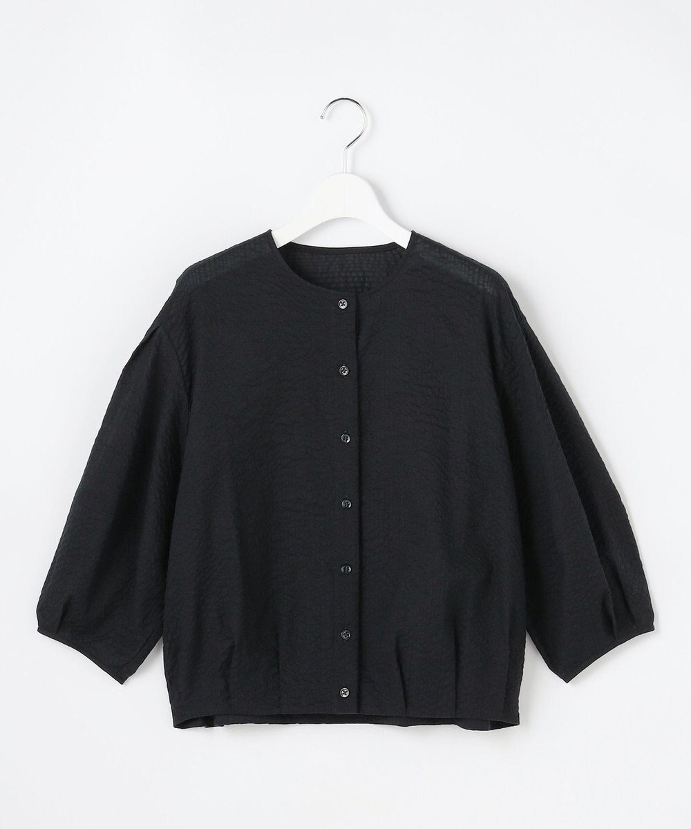 自由区 S 【羽織れる・涼やか】エアリーコットンリップボリュームスリーブ ブラウス 