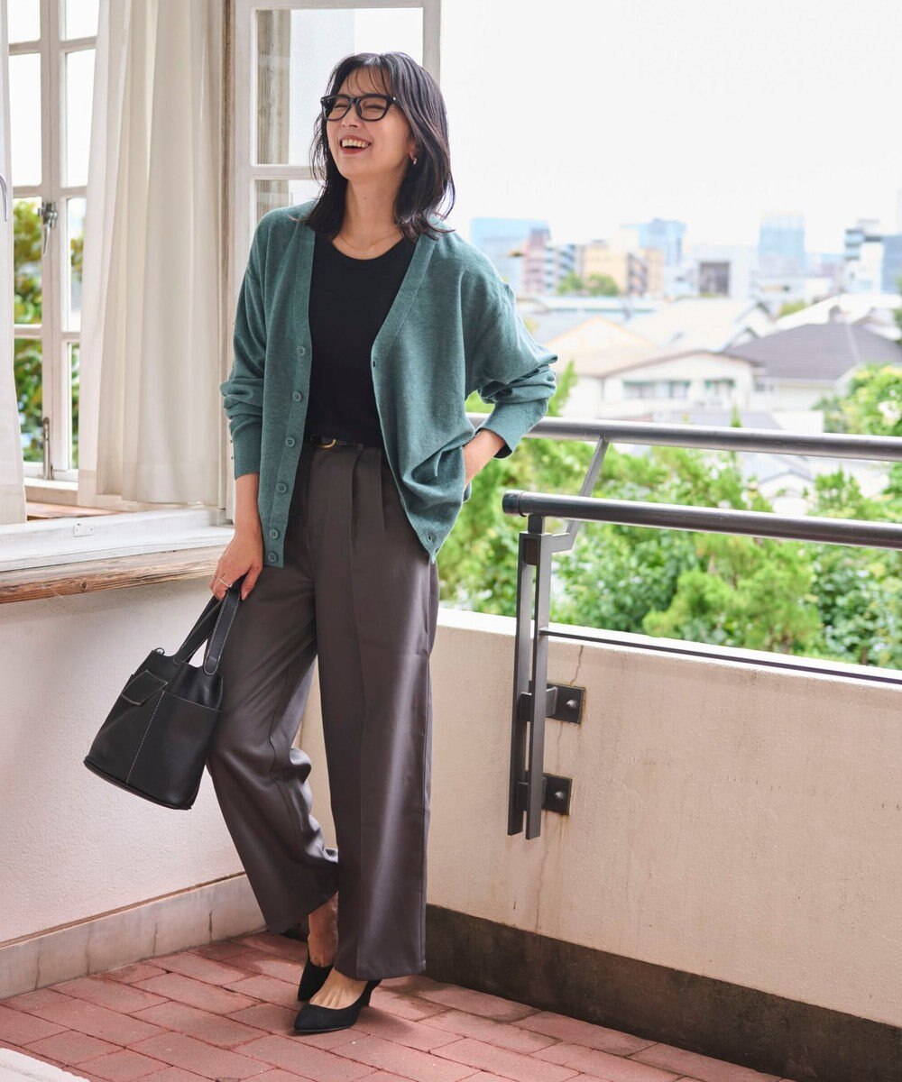 WEGO 【WEB限定/2025年秋冬新作//洗濯可/MLサイズ展開/ユニセックス着用ITEM】ドロップショルダーカーディガン 