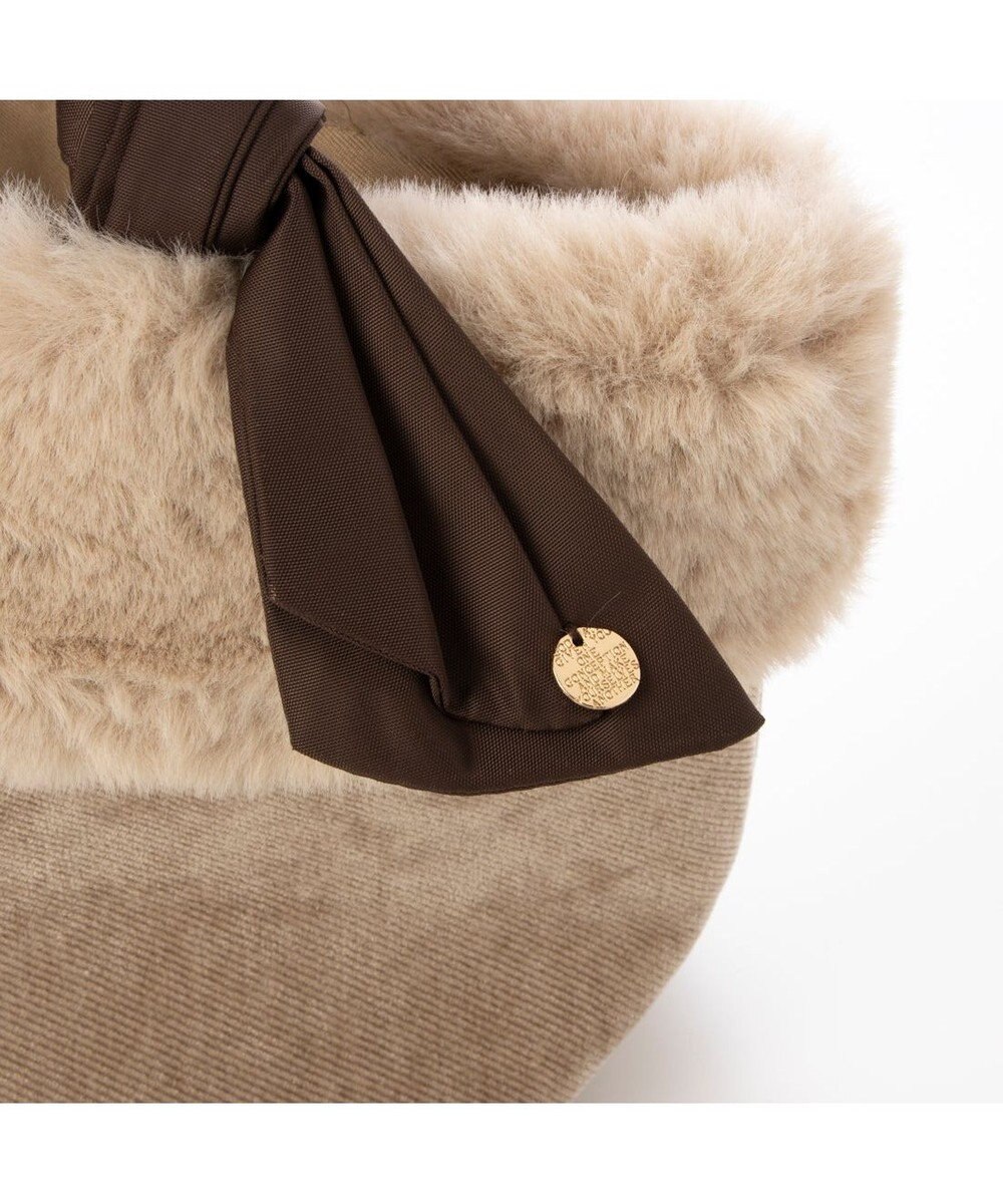 UNBILLION カシュカシュ cachecache / エコファーコンビリボントートバッグ 