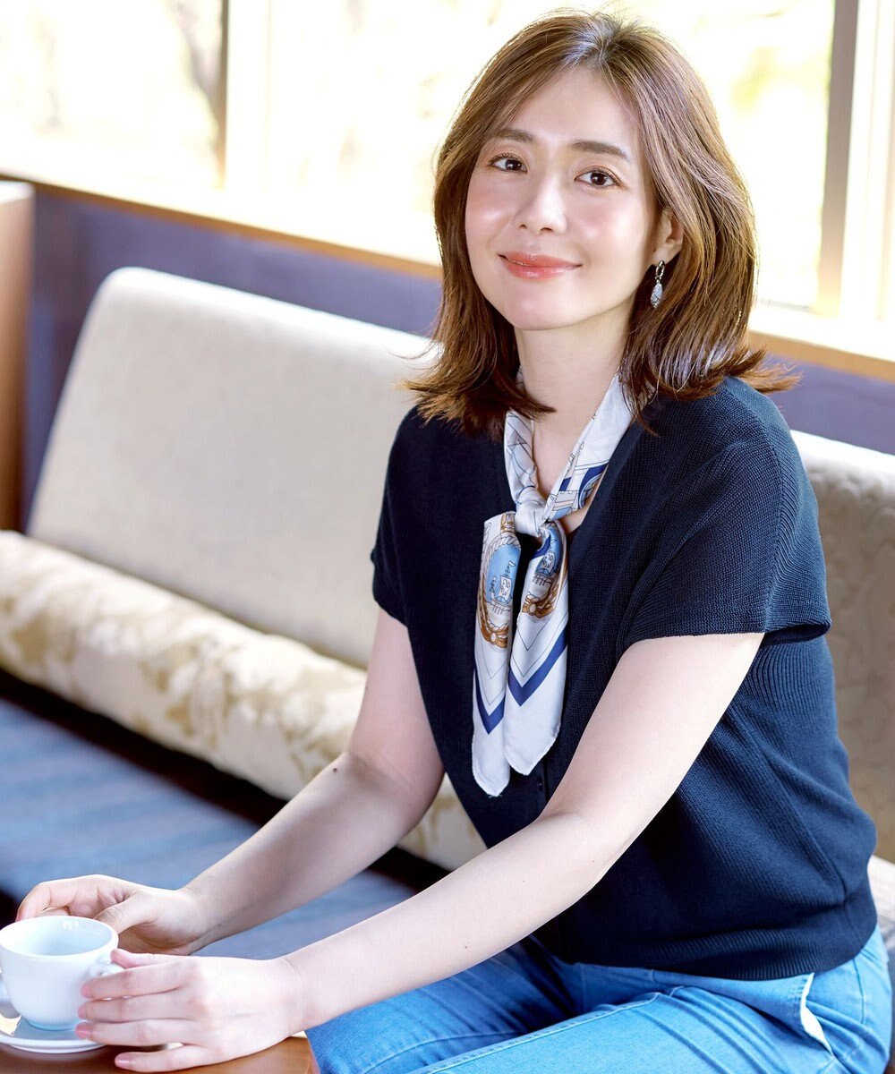 Tiaclasse 【洗える】リネンタッチカーディガン 