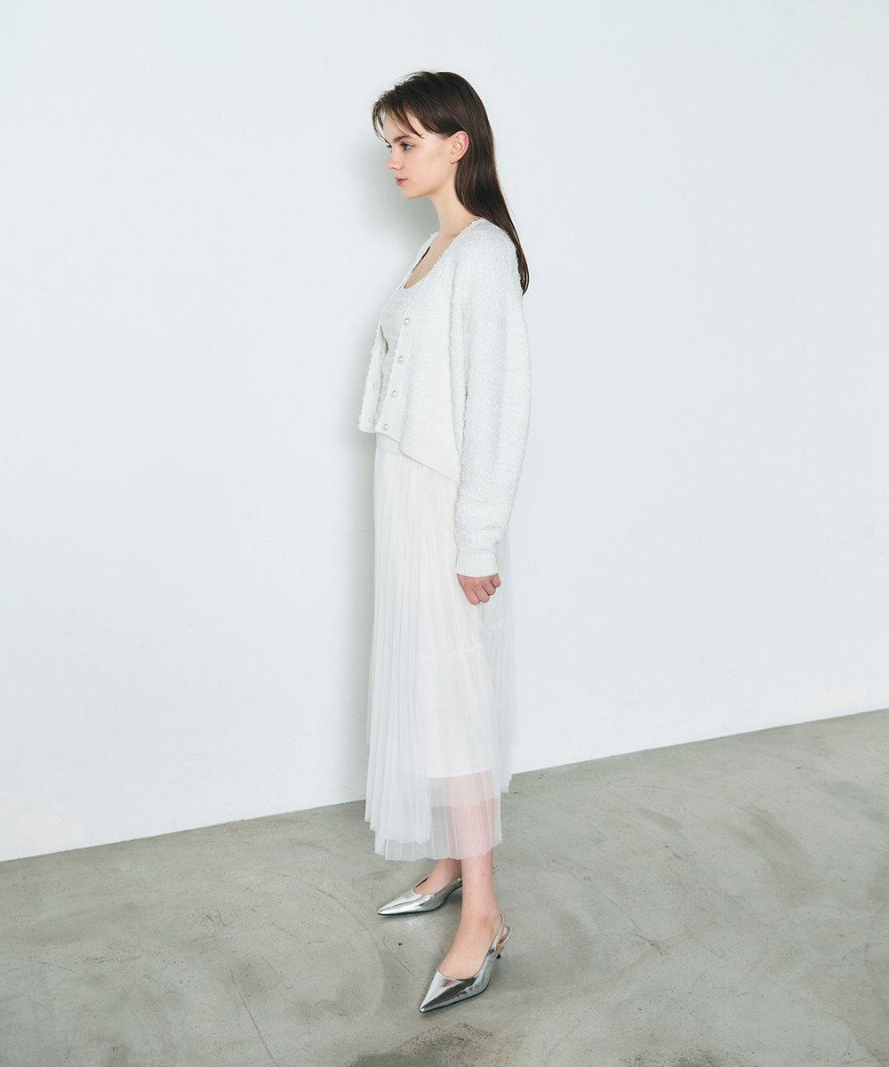 GRACE CONTINENTAL ラメツイードニットカーディガン 