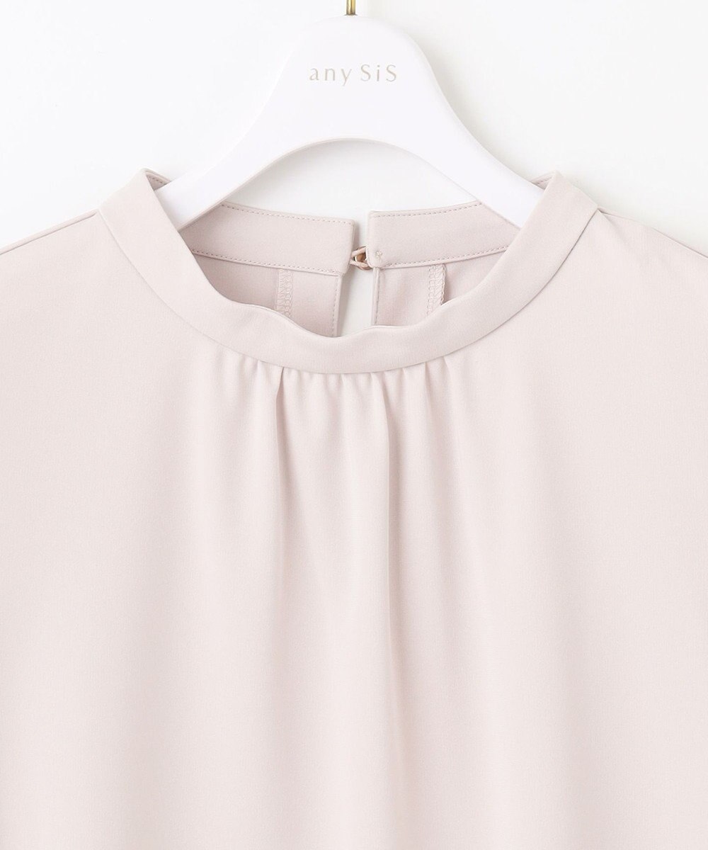 ANY SIS S 【UVケア】イージーケアスタンドネック ブラウス 