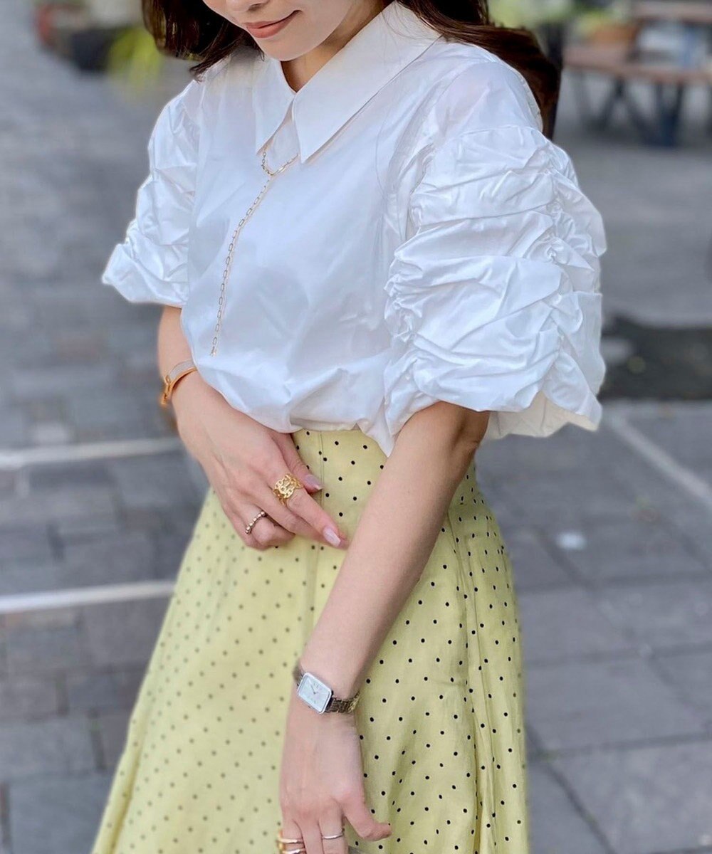 Green Parks AnriettMusee ドットフレアーロングスカート 