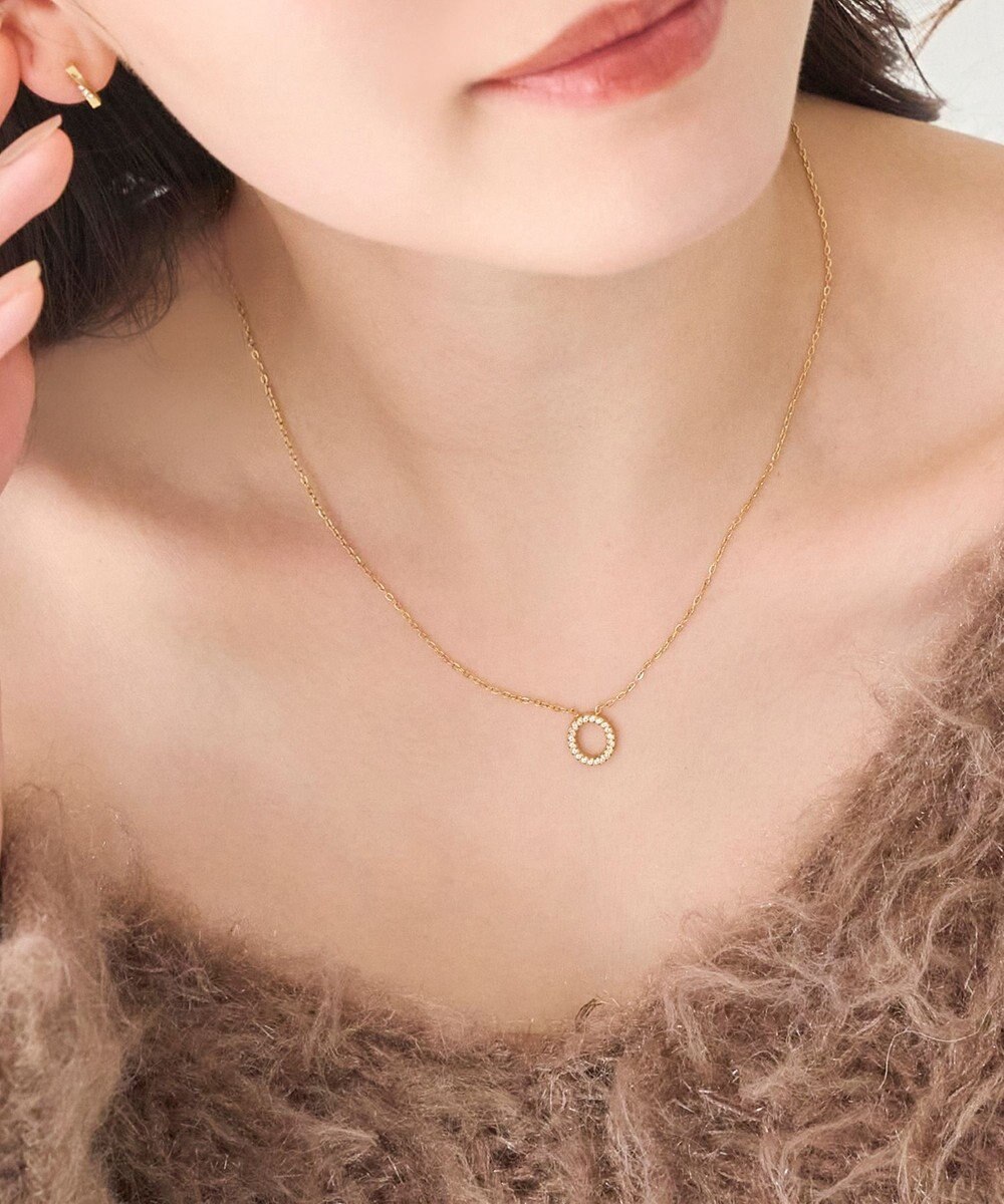 Phoebe 【Xmas Collection】パヴェモチーフネックレス&ツイストイヤリングセット/BOX&ショッパー付き 