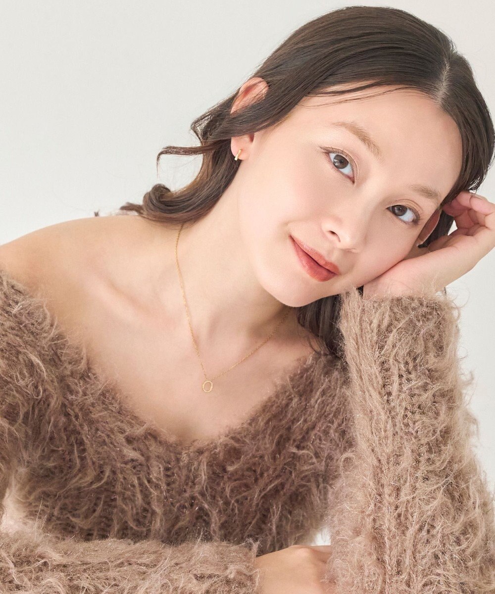 Phoebe 【Xmas Collection】パヴェモチーフネックレス&ツイストイヤリングセット/BOX&ショッパー付き 
