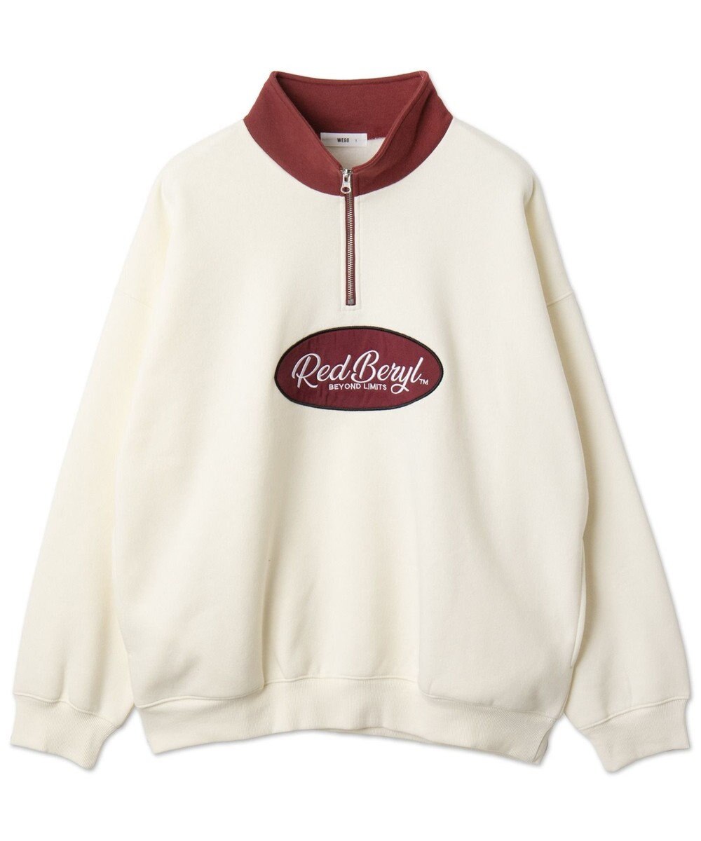 WEGO サークルロゴハーフジッププルオーバー 