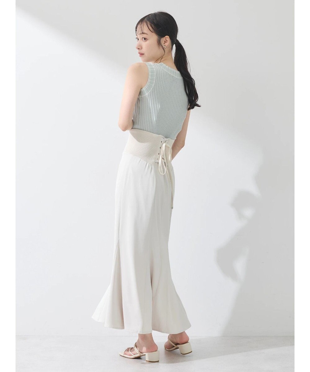 earth music&ecology ノースリーブラインニットプルオーバー 