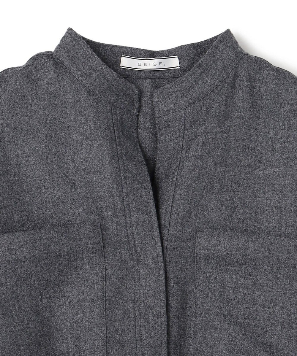 BEIGE， 【VERY NaVY12月号掲載】TERNES / ビックポケットプルオーバーウールブラウス 