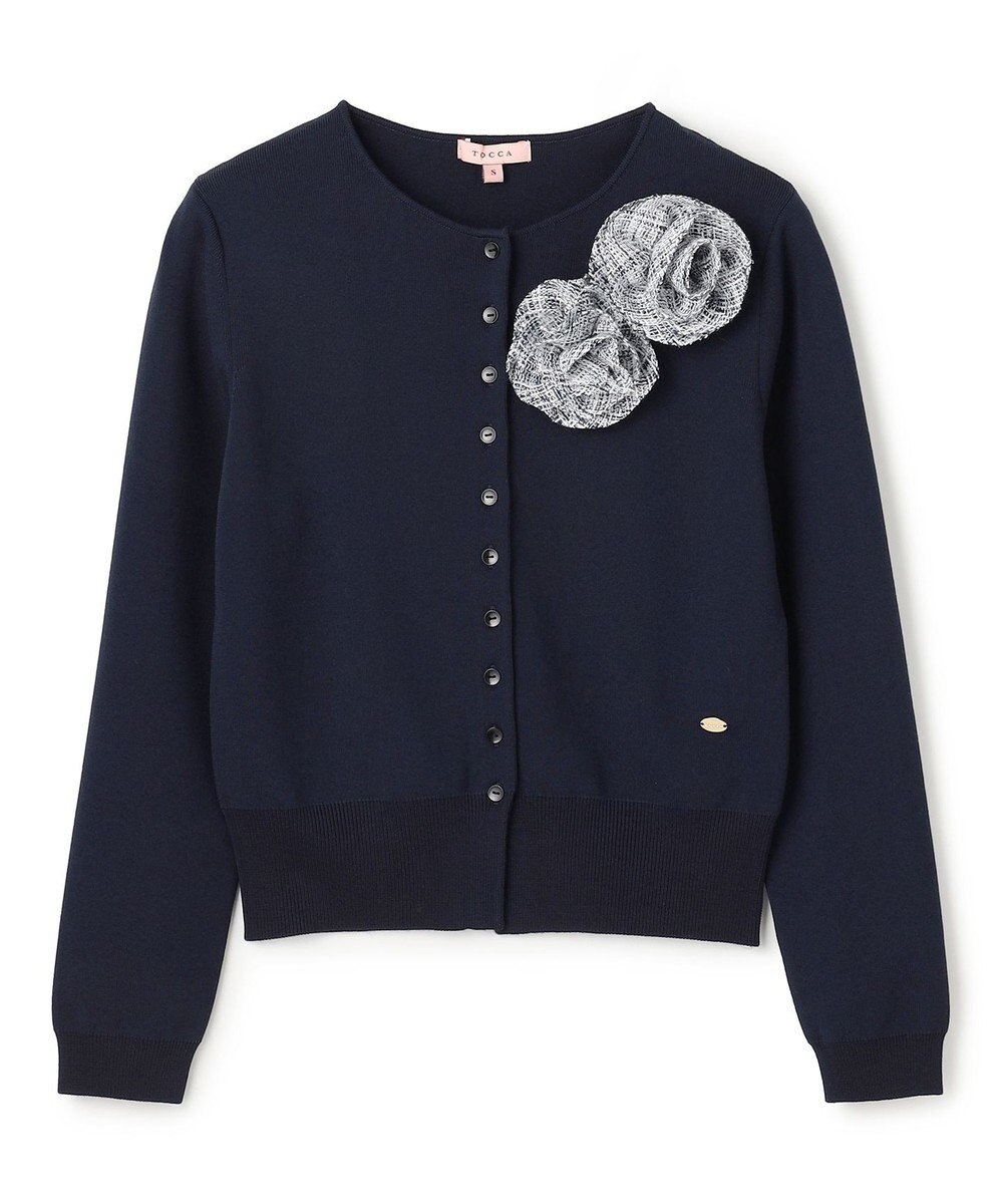 TOCCA GLOW CORSAGE KNIT ニットカーディガン 