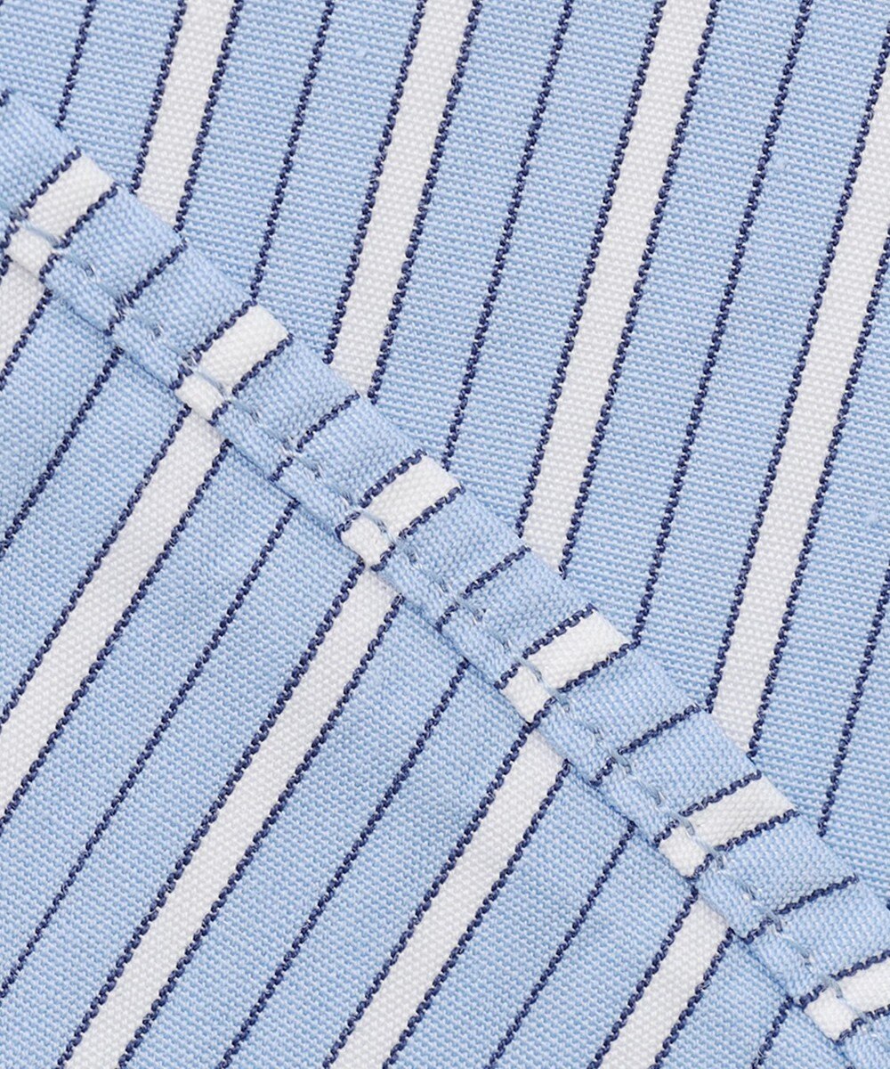 J.PRESS MEN 【WEB限定】ポプリンストライプ バックブルバンドカラーシャツ 