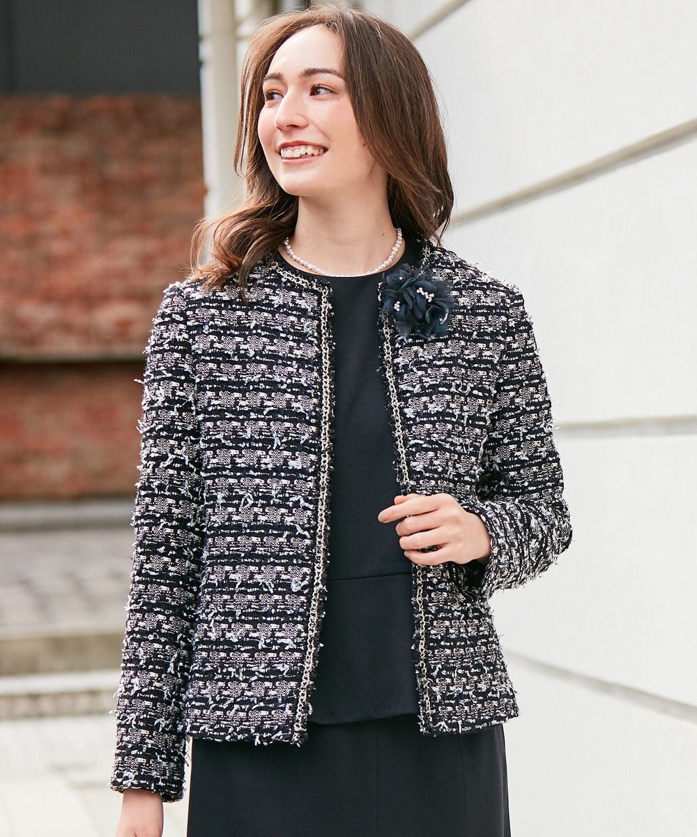 Sサイズ有 ファンシーツイード ノーカラージャケット 自由区 ファッション通販 公式通販 オンワード クローゼット Sサイズ有 ファンシーツイード ノーカラージャケット 自由区 ファッション通販 公式通販 オンワード クローゼット