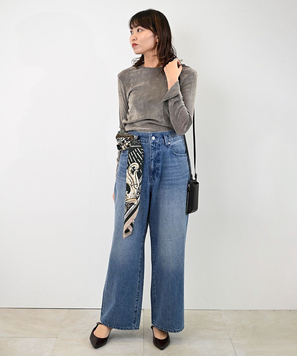 woadblue ＜坪田あさみさんコラボ＞DADA  ダダ  /  LT BLUE ワイドデニムパンツ 