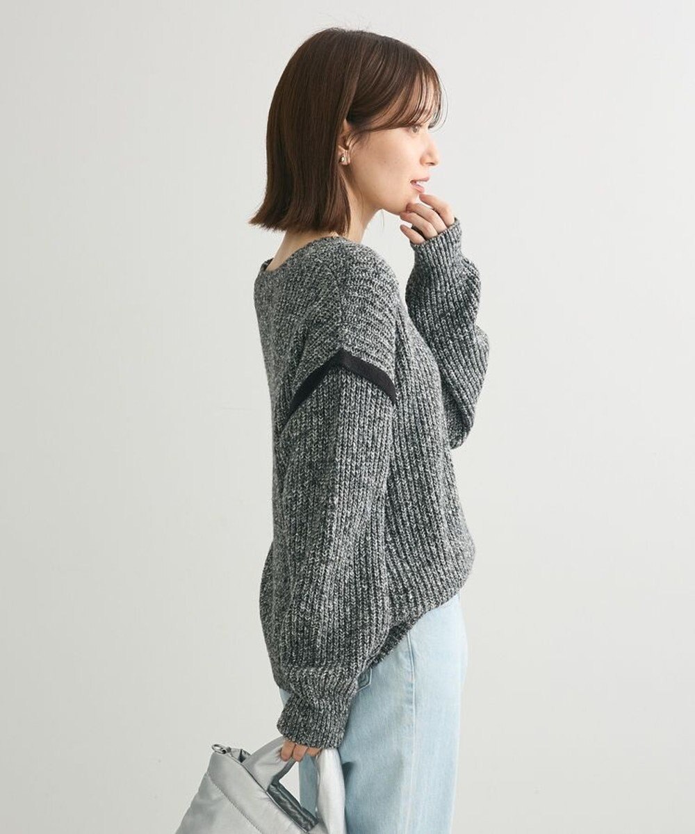 Green Parks Ｍｉｘ配色畦ニットプルオーバー 