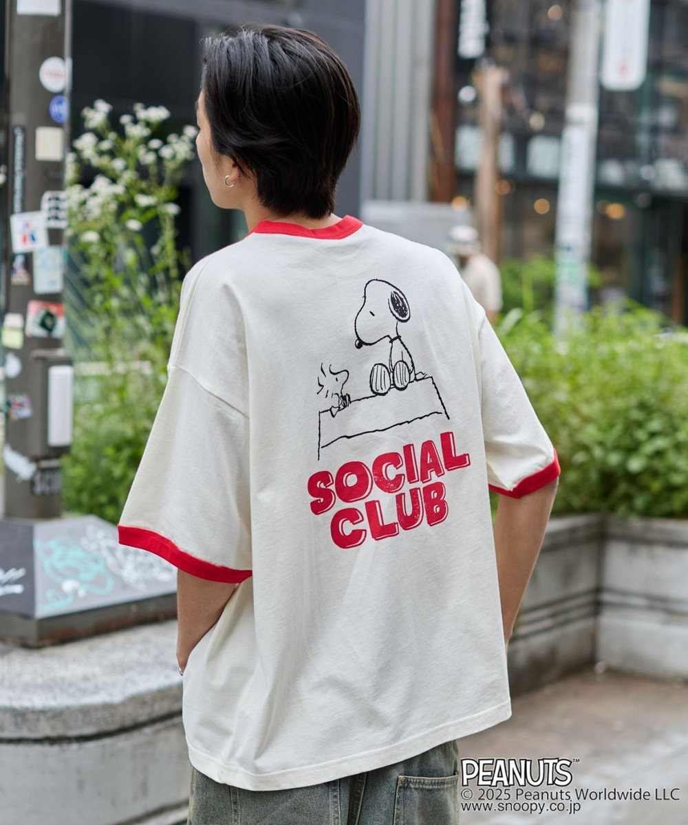 WEGO 【ユニセックス着用ITEM/MLサイズ展開】別注PEANUTSプリントT（SS） 