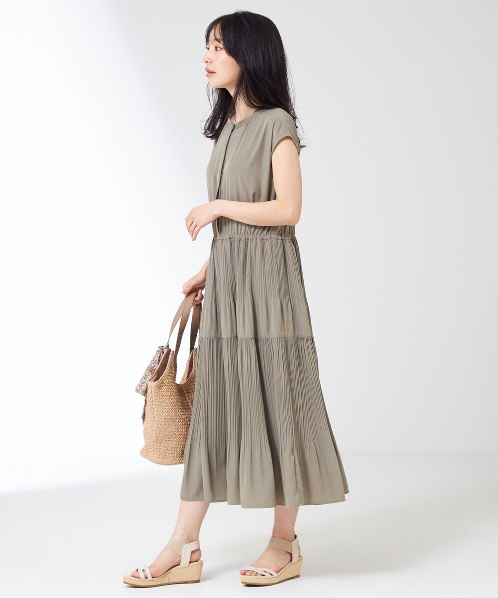 ANY SIS 【洗える】プリーツティアード ワンピース 