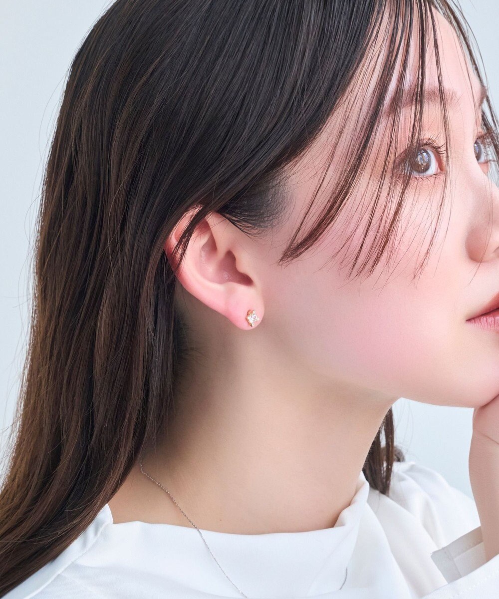 Phoebe 【金属アレルギー対応】クラシッククリスタルビジューセラミックピアス/ニッケルフリー（片耳） 
