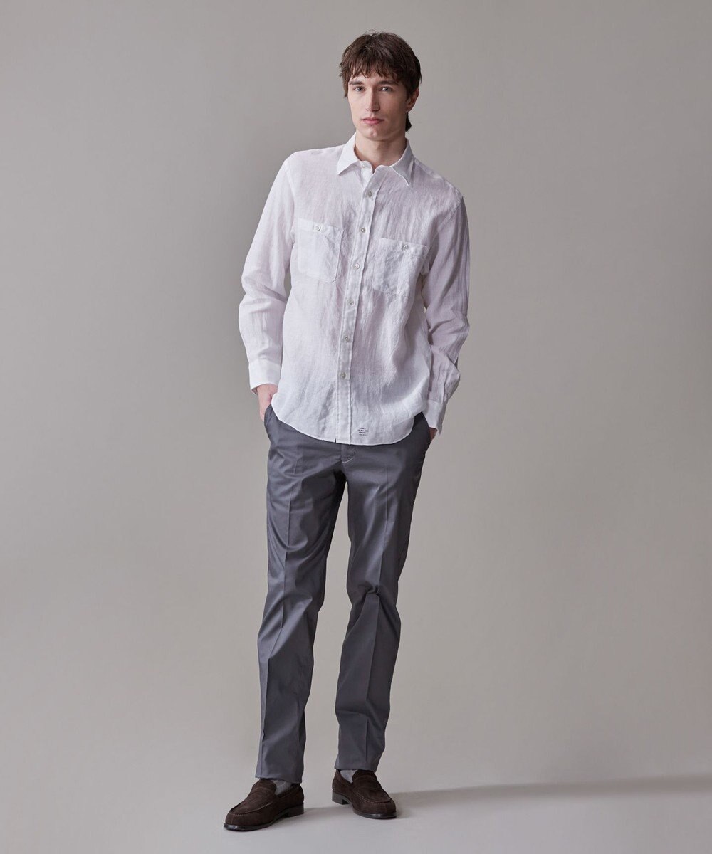 J.PRESS MEN 【ストレッチ】グリストーンダンプ ステムテーパードパンツ 