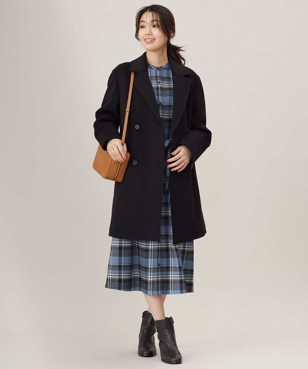 J.PRESS LADIES L Super150sAZAMIビーバー Pコート 