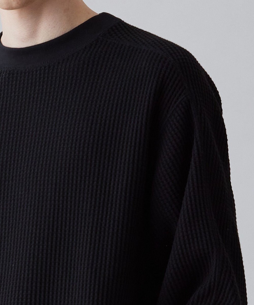 UNFILO MENS イージーケア ワッフル クルーネック [23年春夏商品] 