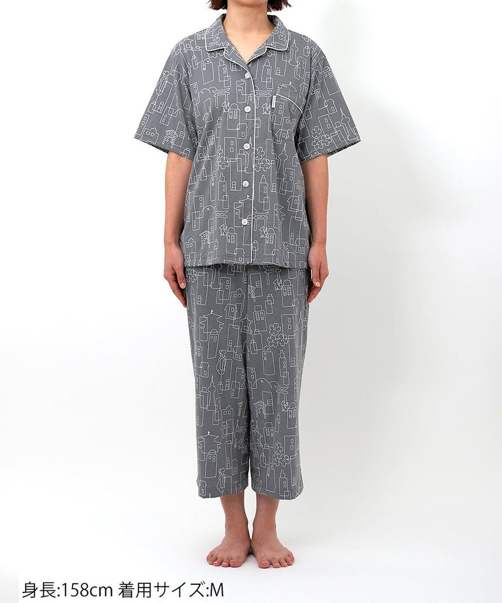 ワコール／睡眠科学 パジャマ 5分袖 半袖 8分丈 綿100%(本体) 天竺素材 レディース YDT152 睡眠科学／ワコール 