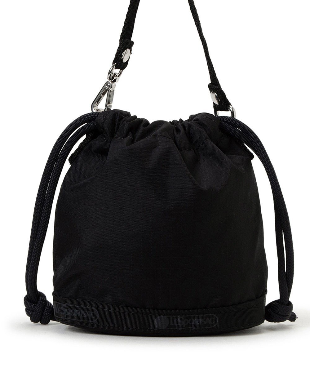LeSportsac DRAWSTRING BUCKET CHARM/リサイクルドブラックJP 