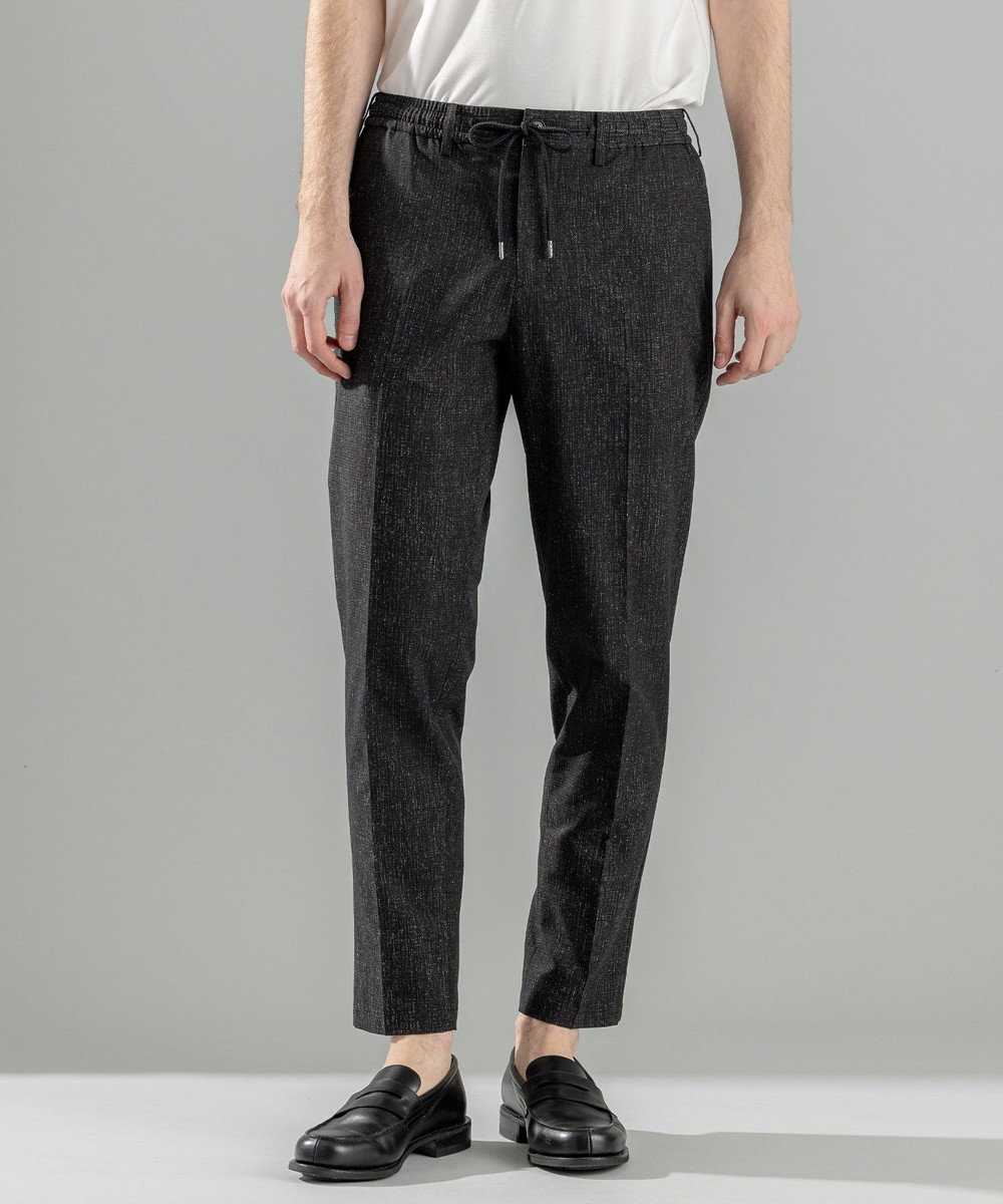 JOSEPH HOMME 新型・新柄【洗える/ストレッチ/シワになりにくい/セットアップ対応可】クールドッツストレッチ ドロスト付テーパードパンツ / PEGG CONVERTIBLE 