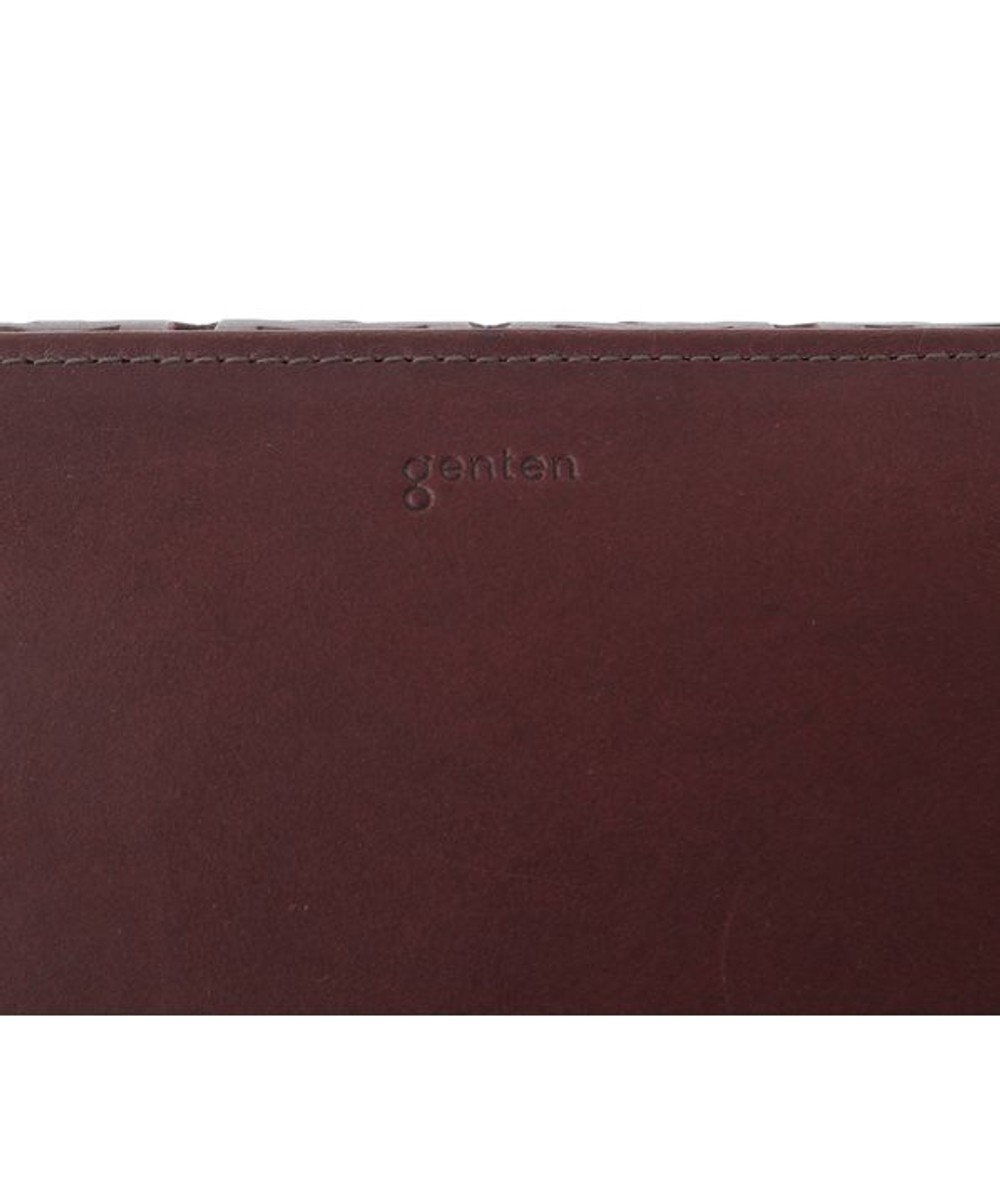 genten カットワーク フラップ長財布 