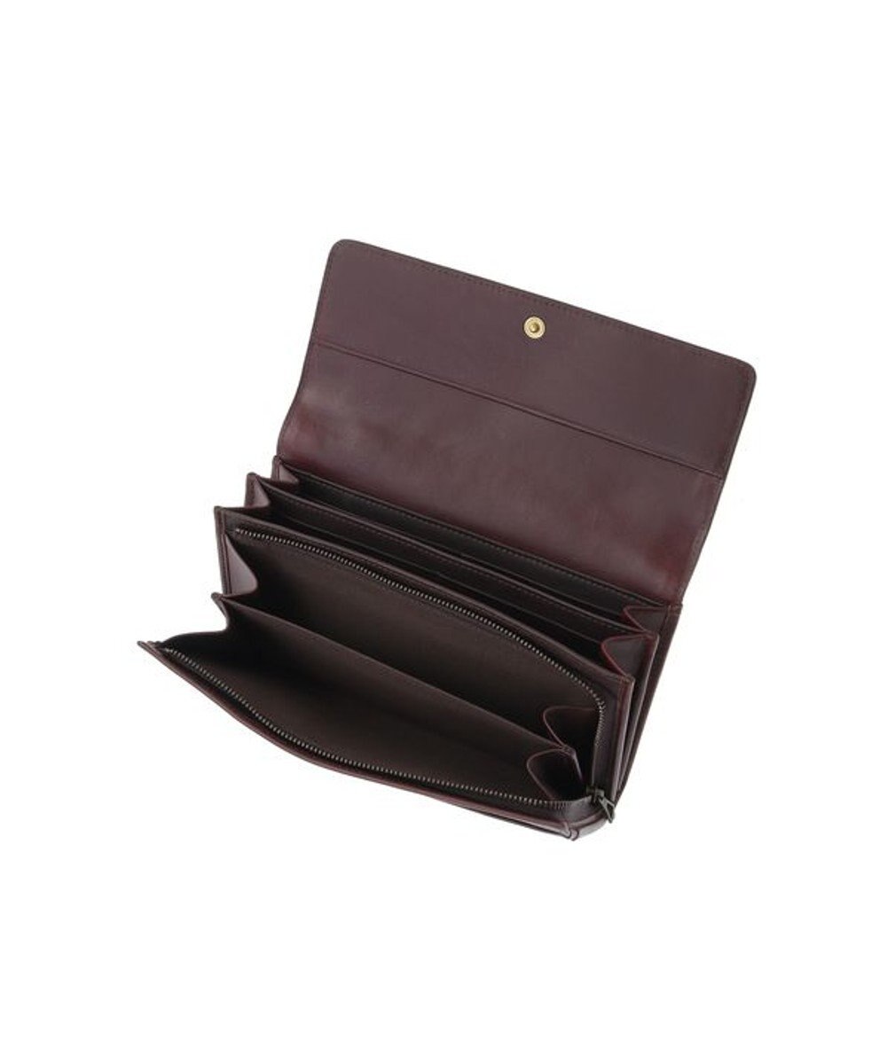 genten カットワーク フラップ長財布 