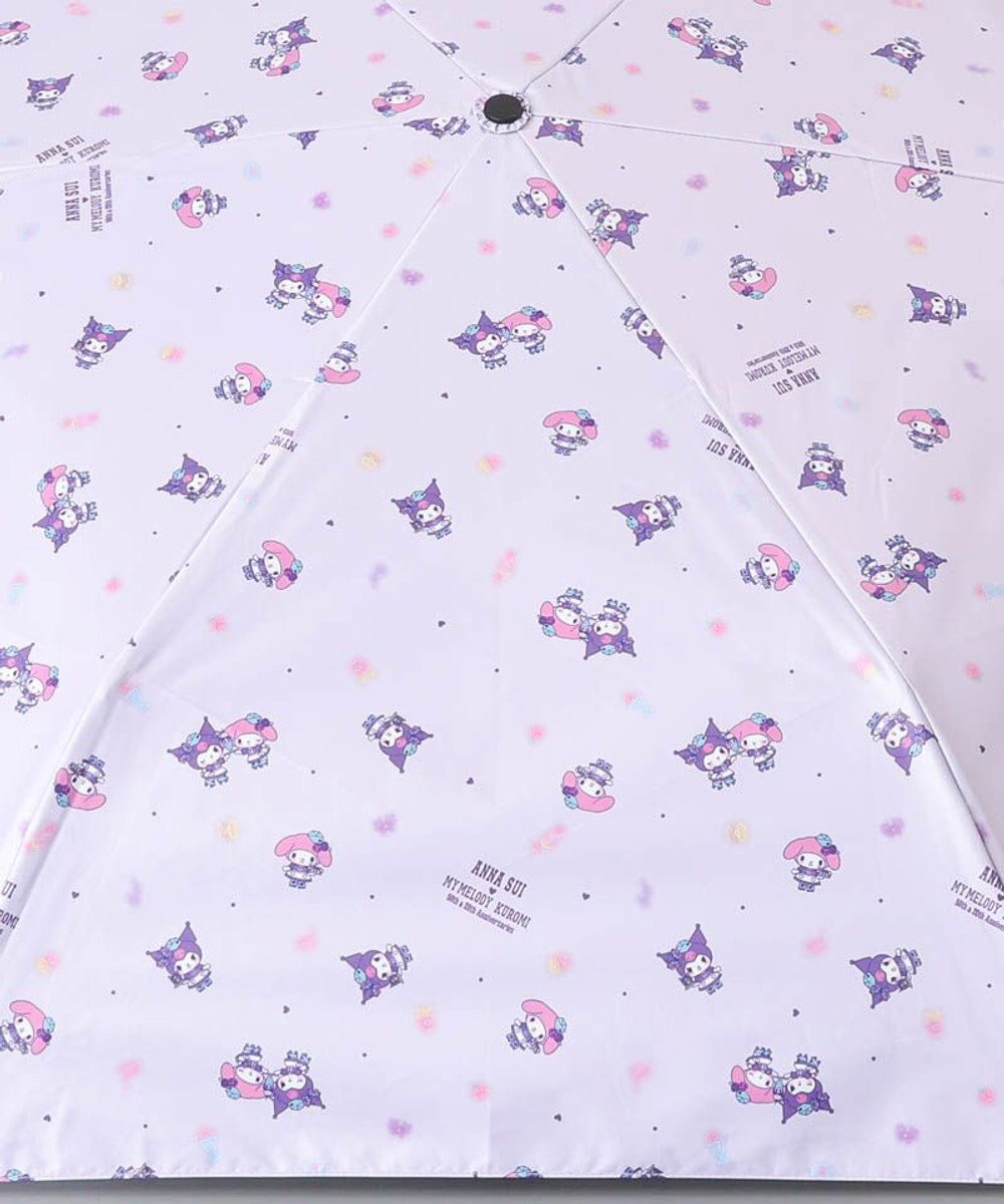 AURORA 【 ANNA SUI（アナ スイ）】マイメロディ&クロミ 晴雨兼用傘（折りたたみ傘）総柄 