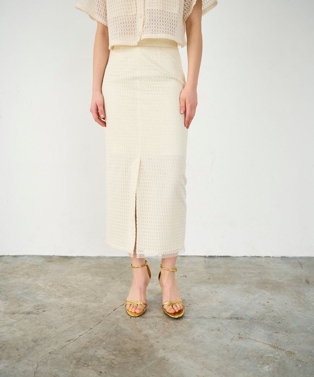 GRACE CONTINENTAL ラッセルメッシュスカート 