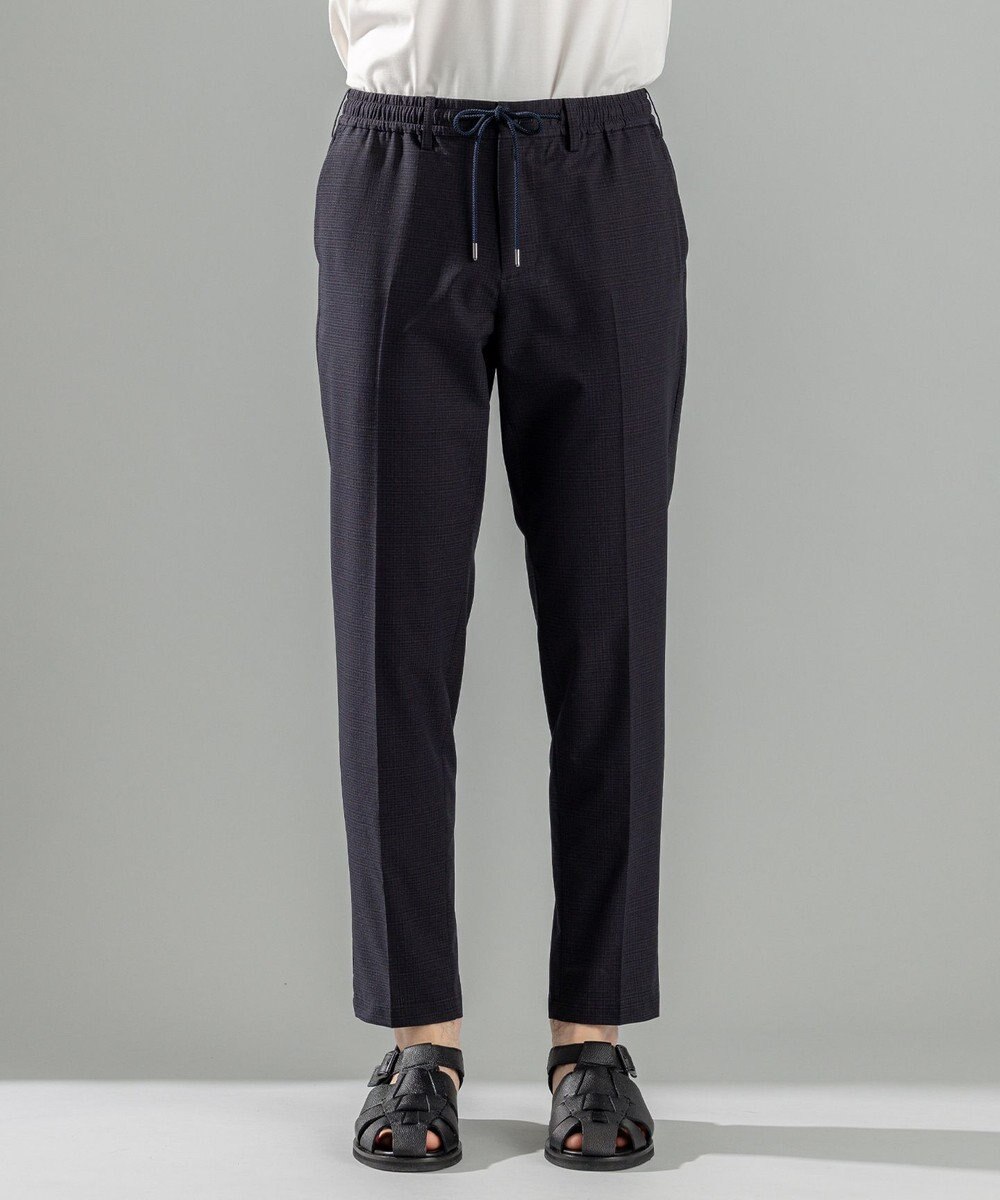 JOSEPH HOMME 新型・新柄【洗える/ストレッチ/シワになりにくい/セットアップ対応可】クールドッツストレッチ ドロスト付テーパードパンツ / PEGG CONVERTIBLE 