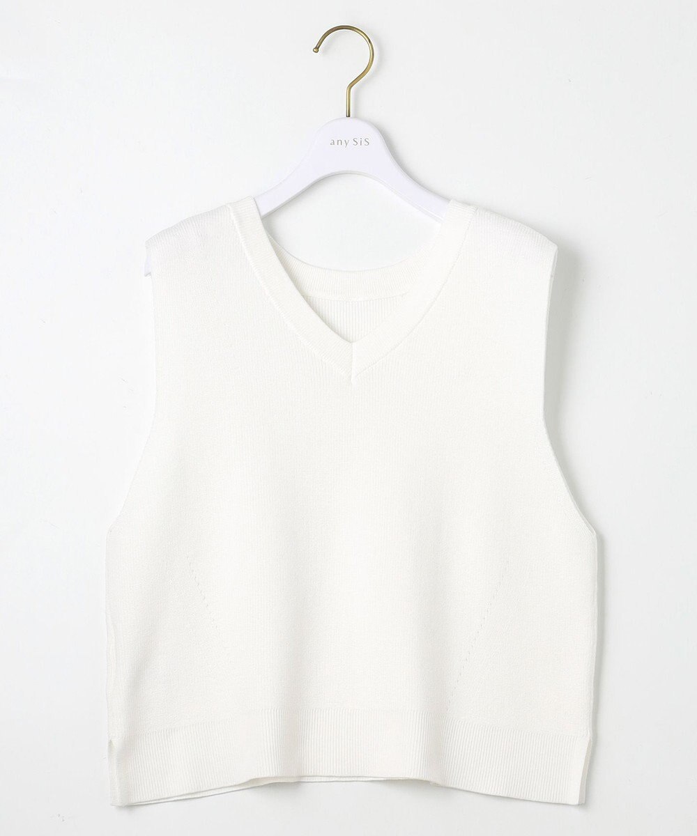 ANY SIS 【前後着用可】2WAYニット ベスト 