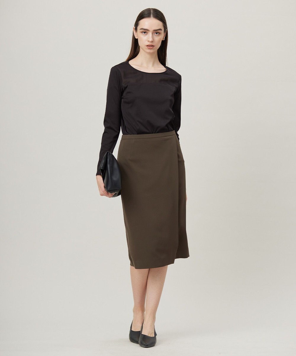 ICB L 【洗える】 PlaXフィラメントジャージー シアーコンビカットソー 