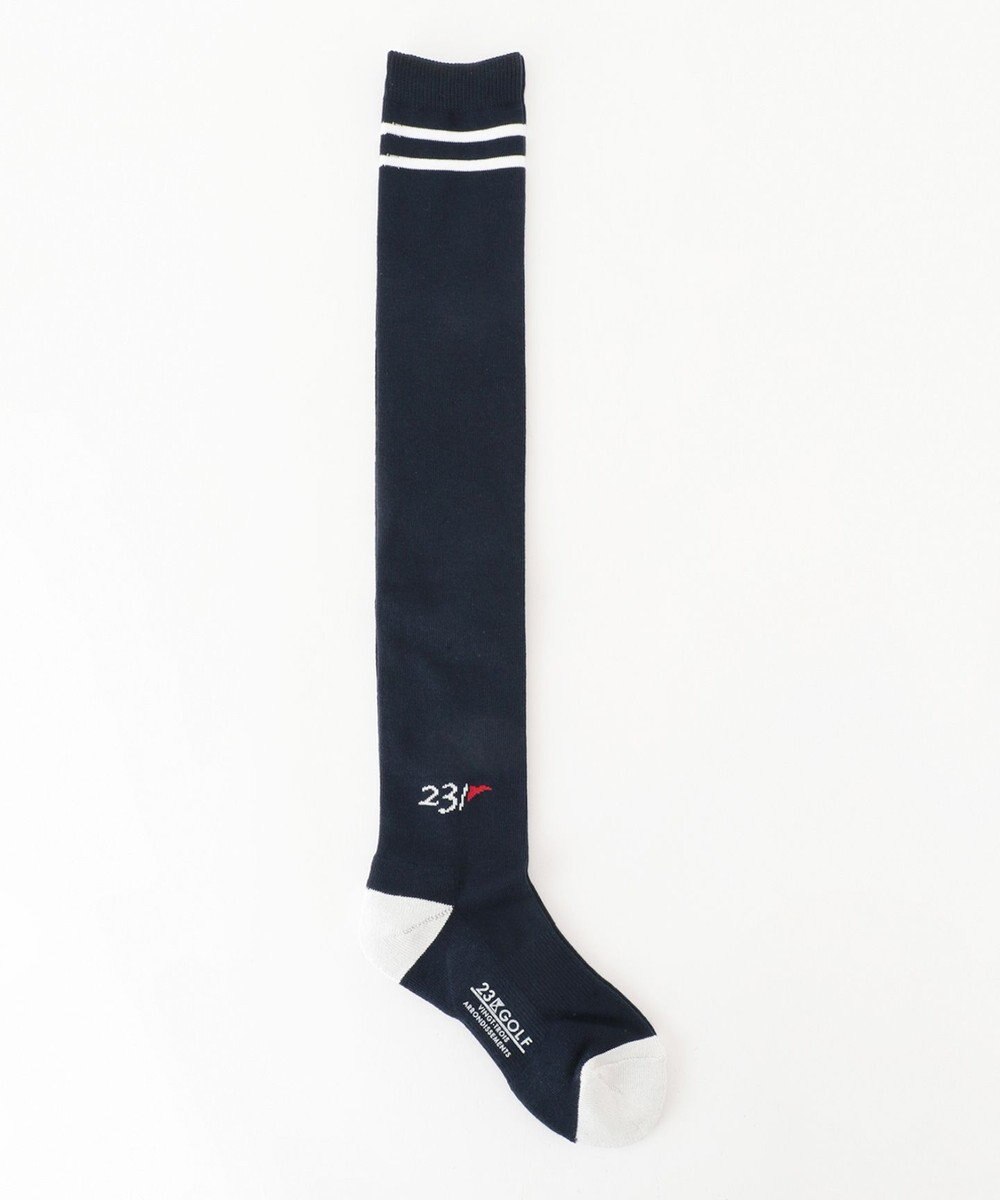 23区GOLF 【WOMEN】フラッグモチーフ ニーハイソックス 