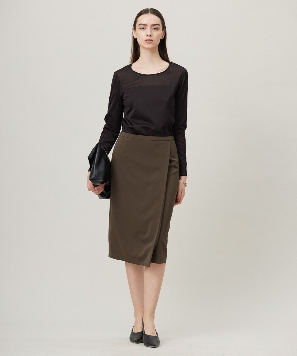 ICB L 【洗える】 PlaXフィラメントジャージー シアーコンビカットソー 